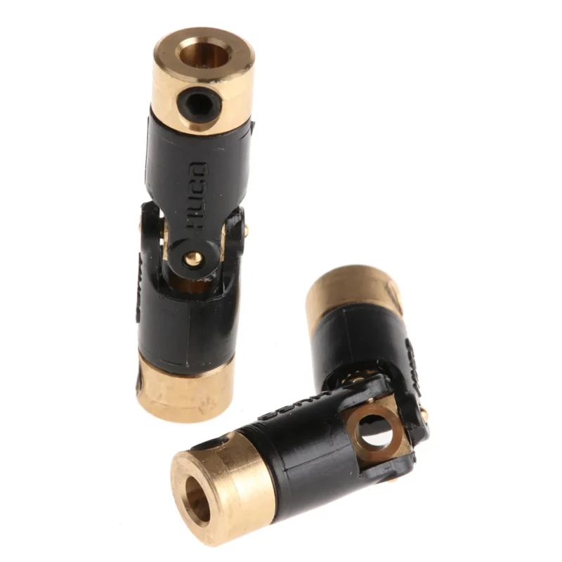 Huco Universal Joint 1 Plain Bored Hub 7.1mm Diameter 27.2mm Length Brass 45° Max Working Angle 1000rpm 103.06.1414