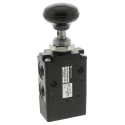 Norgren Push Button Pneumatic Manual Control Valve 03 Series, G 1/4 Thread, Zinc Alloy Body, 10 Bar Max Pressure 03060402