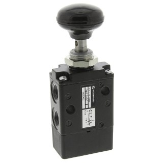 Norgren Push Button Pneumatic Manual Control Valve 03 Series, G 1/4 Thread, Zinc Alloy Body, 10 Bar Max Pressure 03060402
