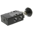 Norgren Push Button Pneumatic Manual Control Valve 03 Series, G 1/4 Thread, Zinc Alloy Body, 10 Bar Max Pressure 03060402
