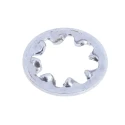 RS PRO Steel Bright Zinc Internal Tooth Shakeproof Washer, M4, DIN 6797J 526-596