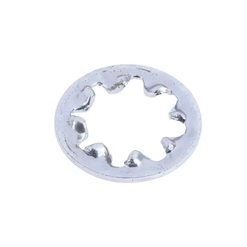 RS PRO Steel Bright Zinc Internal Tooth Shakeproof Washer, M4, DIN 6797J 526-596