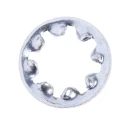 RS PRO Steel Bright Zinc Internal Tooth Shakeproof Washer, M4, DIN 6797J 526-596