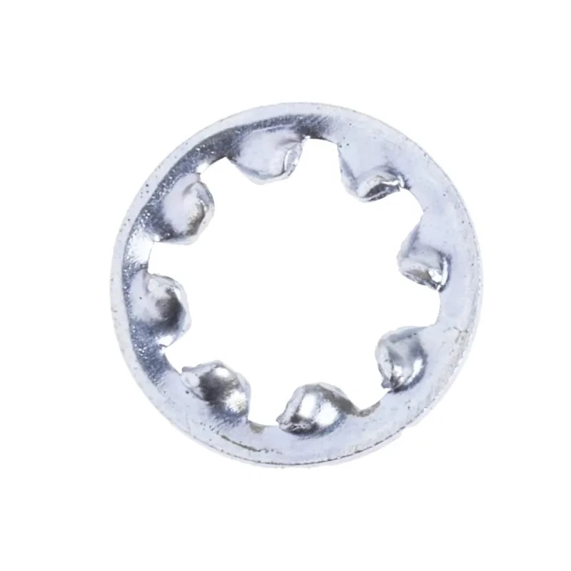 RS PRO Steel Bright Zinc Internal Tooth Shakeproof Washer, M4, DIN 6797J 526-596