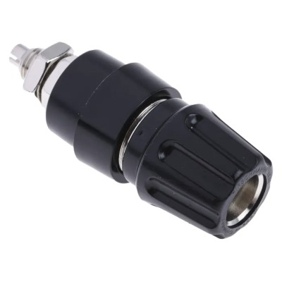 Hirschmann Test & Measurement 4 mm Black Insulated Terminal Post 60V dc M6 x 0.75 Thread 63A 930136100