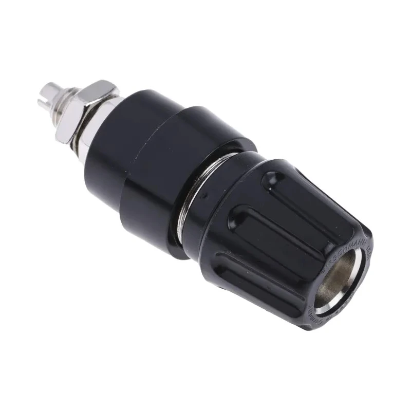 Hirschmann Test & Measurement 4 mm Black Insulated Terminal Post 60V dc M6 x 0.75 Thread 63A 930136100