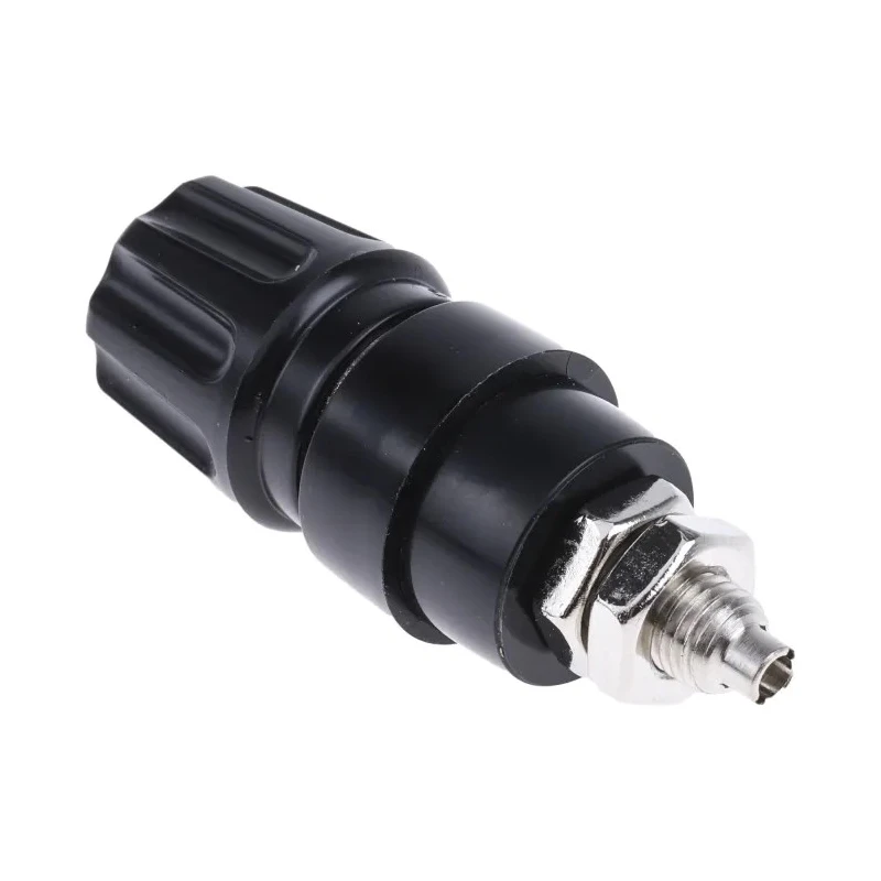 Hirschmann Test & Measurement 4 mm Black Insulated Terminal Post 60V dc M6 x 0.75 Thread 63A 930136100