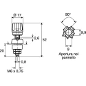 Hirschmann Test & Measurement 4 mm Black Insulated Terminal Post 60V dc M6 x 0.75 Thread 63A 930136100
