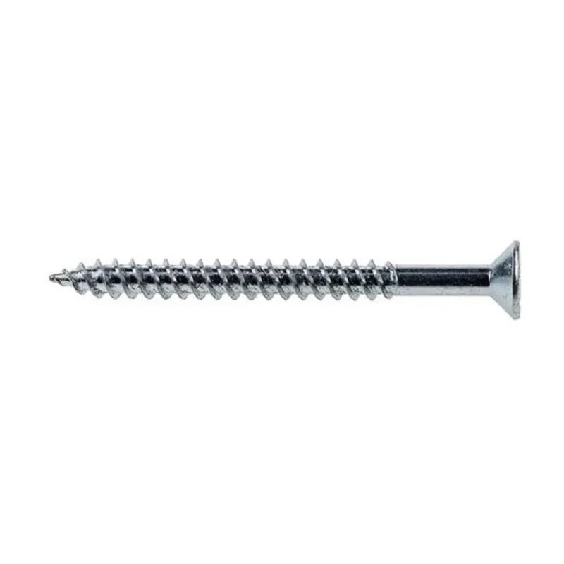 RS PRO Pozidriv Countersunk Steel Wood Screw, Bright Zinc, 8 in Thread 2 in Length 529-135