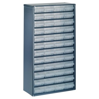 Raaco Drawer Storage Unit Steel Frame with 48 Polypropylene Drawers Blue 552mm x 306mm x 150mm 137393