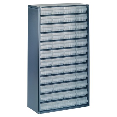 Raaco Drawer Storage Unit Steel Frame with 48 Polypropylene Drawers Blue 552mm x 306mm x 150mm 137393