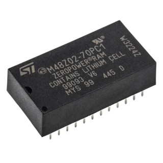STMicroelectronics 16 kB 70 ns NVRAM 24-Pin PCDIP M48Z02-70PC1