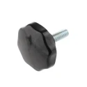 RS PRO Black Multiple Lobes Clamping Knob M10 Threaded Stud 686-143
