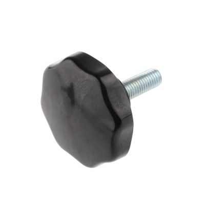 RS PRO Black Multiple Lobes Clamping Knob M10 Threaded Stud 686-143
