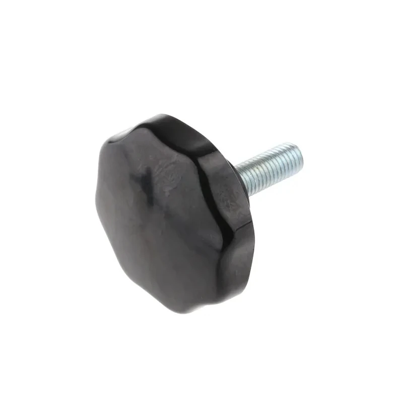RS PRO Black Multiple Lobes Clamping Knob M10 Threaded Stud 686-143