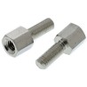 Essentra M3 Brass Standoff, 5 mm Body Length, 8 mm Stud Length, Hex Shape, Nickel Finish 304305040050