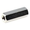 Essentra Hexagonal Brass Standoff Female/Female Thread Size M4, Length 20 mm with Nickel Finish 301420040050