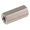 Essentra Brass Hexagonal Standoff Female/Female M3 Thread Size, 12 mm Length, Nickel Finish 301312040050