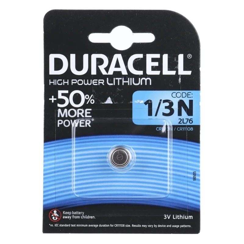 Duracell Lithium Speciality Size Battery 3 V 160 mAh 11.6 mm Diameter CR11108