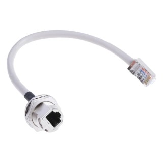 RS PRO Cat5e Ethernet Cable, 200 mm, Grey RJ45 Female to RJ45 Female STP PVC 111-6740