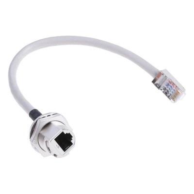 RS PRO Cat5e Ethernet Cable, 200 mm, Grey RJ45 Female to RJ45 Female STP PVC 111-6740