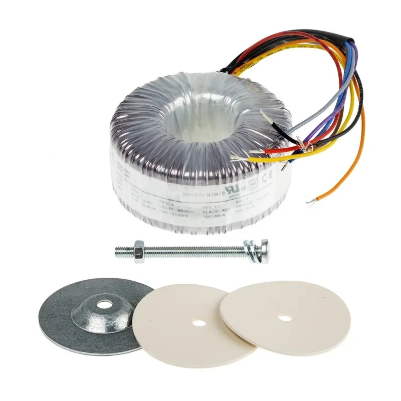 RS PRO Toroidal Transformer Dual Primary 2 x 115 V AC Dual Secondary 2 x 24 V AC 2 Output Surface Mount 120 VA 117-6056