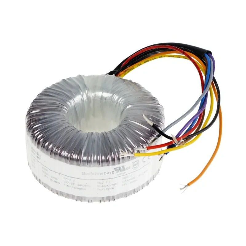 RS PRO Toroidal Transformer Dual Primary 2 x 115 V AC Dual Secondary 2 x 24 V AC 2 Output Surface Mount 120 VA 117-6056