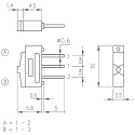 EOZ 2 Way Through Hole Slide SIP Switch France 09.03201.02