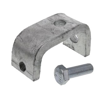 Unistrut Galvanised Steel Beam Clamp C Clamp 50mm Width 63mm Height M12 Bolt Size P 1271