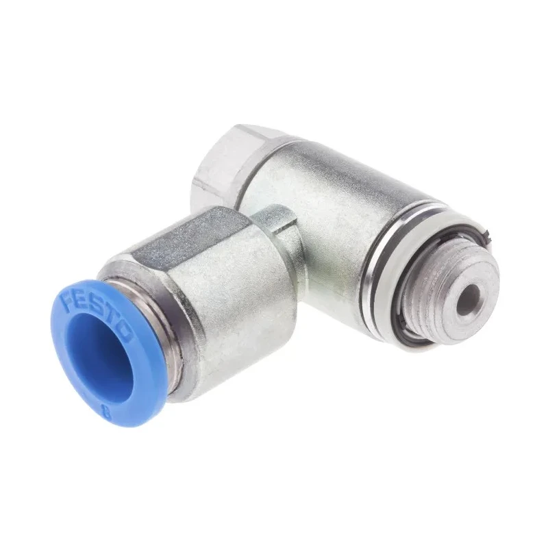 Festo GRLA Series Flow Controller Exhaust Valve Threaded ISO 1179-1 and ISO 228-1 1 bar 150°C GRLA-1/8-QS-8-D