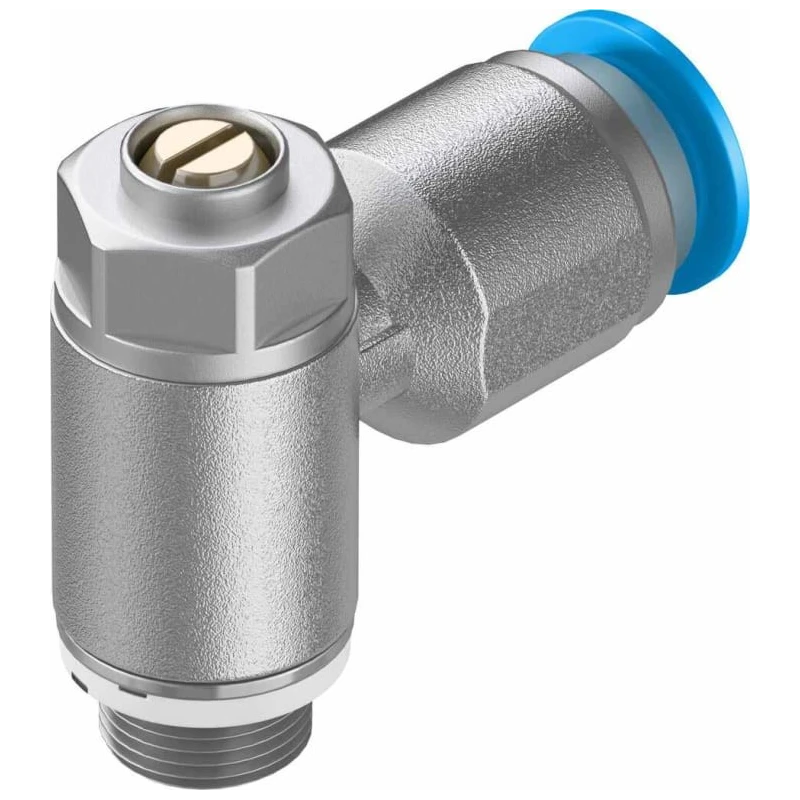 Festo GRLA Series Flow Controller Exhaust Valve Threaded ISO 1179-1 and ISO 228-1 1 bar 150°C GRLA-1/8-QS-8-D