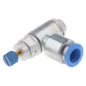 Festo GRLA Series Flow Controller Exhaust Valve Nickel Plated Brass Stainless Steel, 534337, Threaded GRLA-1/8-QS-8-RS-D