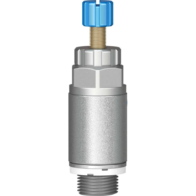 Festo GRLA Series Flow Controller Exhaust Valve Nickel Plated Brass Stainless Steel, 534337, Threaded GRLA-1/8-QS-8-RS-D