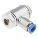 Festo GRLA Series Flow Controller Exhaust Valve Threaded ISO 1179-1 and ISO 228-1, 1 Bar Max Pressure GRLA-3/8-QS-8-D