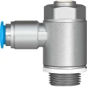 Festo GRLA Series Flow Controller Exhaust Valve Threaded ISO 1179-1 and ISO 228-1, 1 Bar Max Pressure GRLA-3/8-QS-8-D