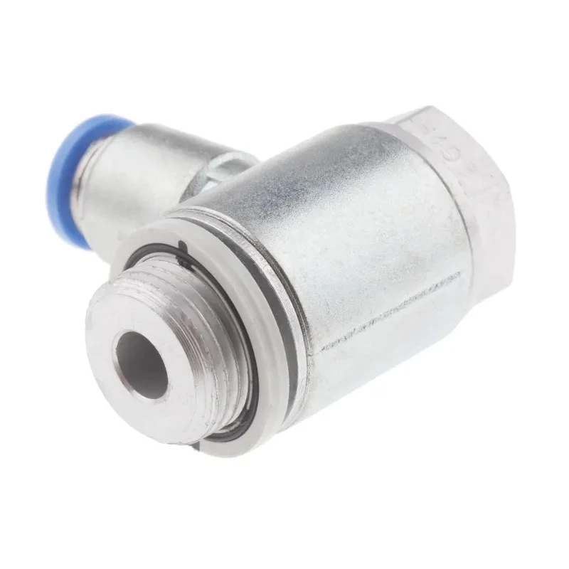 Festo GRLA Series Flow Controller Exhaust Valve Threaded ISO 1179-1 and ISO 228-1, 1 Bar Max Pressure GRLA-3/8-QS-8-D