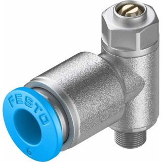 Festo GRLA Series Flow Controller Exhaust Valve Male Inlet Threaded, Max Pressure 1 bar, Temp. Range -10°C to GRLA-M5-QS-6-D