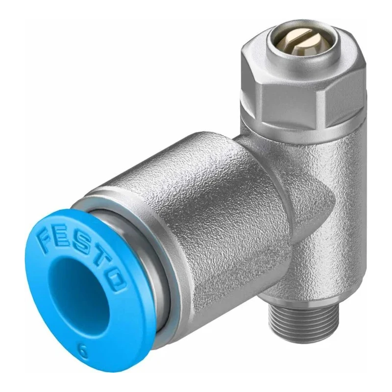 Festo GRLA Series Flow Controller Exhaust Valve Male Inlet Threaded, Max Pressure 1 bar, Temp. Range -10°C to GRLA-M5-QS-6-D