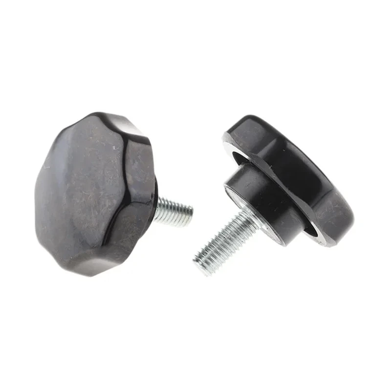 RS PRO Black Multiple Lobes Clamping Knob with M8 Threaded Stud, 44 mm Diameter, 20 mm Thread Length 686-115