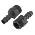 RS PRO Hose Connector Nylon Male BSP Threaded 8 mm ID 3/8 in x 1/4 in Black 795-152