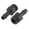 RS PRO Hose Connector Nylon Male BSP Threaded 8 mm ID 3/8 in x 1/4 in Black 795-152