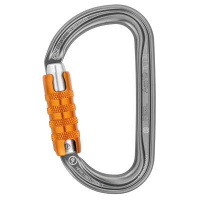 Petzl Stainless Steel and Aluminium Carabiner Triple-Action Locking 24mm Gate Opening M34A TL