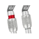 Petzl Stainless Steel and Aluminium Carabiner Triple-Action Locking 24mm Gate Opening M34A TL