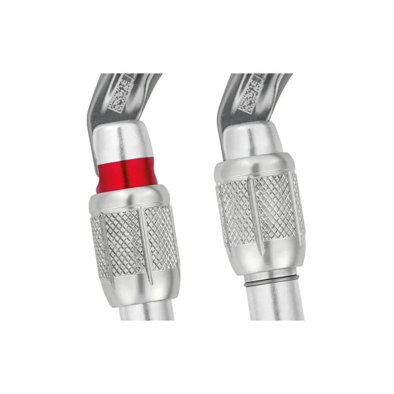 Petzl Stainless Steel and Aluminium Carabiner Triple-Action Locking 24mm Gate Opening M34A TL