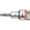 Wera 5 mm Hexagon Hex Socket with 1/2 in Drive, Chrome Vanadium Steel, 21.5mm Overall Length 05003821001