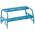 RS PRO Blue Steel 2 Tread Steps with 0.4m Platform Height 103-8705