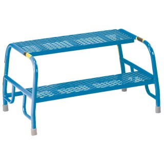 RS PRO Blue Steel 2 Tread Steps with 0.4m Platform Height 103-8705