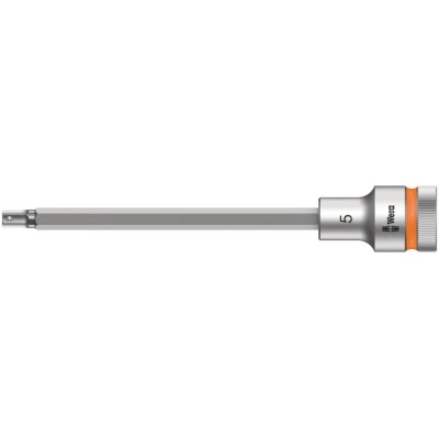 Wera 1/2 in Drive 5 mm Hexagon Hex Socket Chrome Vanadium Steel, 101.5mm Length 05003841001