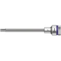 Wera 1/2 in Drive 7 mm Hexagon Chrome Vanadium Steel Socket, 101.5mm Overall Length 05003843001