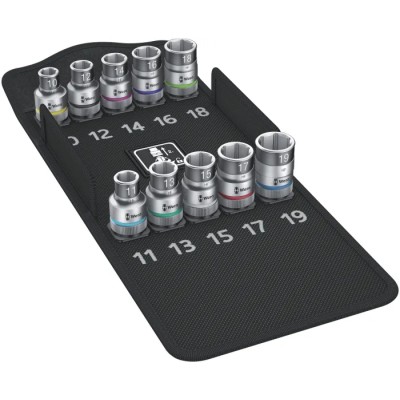 Wera 10-Piece 1/2 in Hexagon Socket Set with Holding Function 37mm Length 05004203001